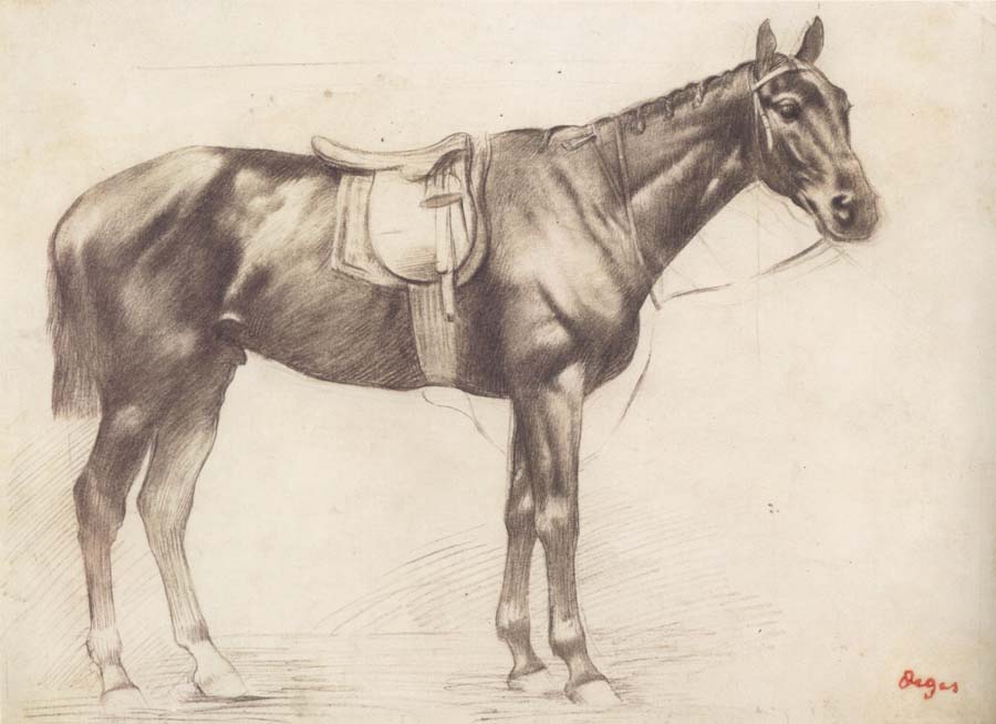 Edgar Degas Horse with Saddle and Bridle